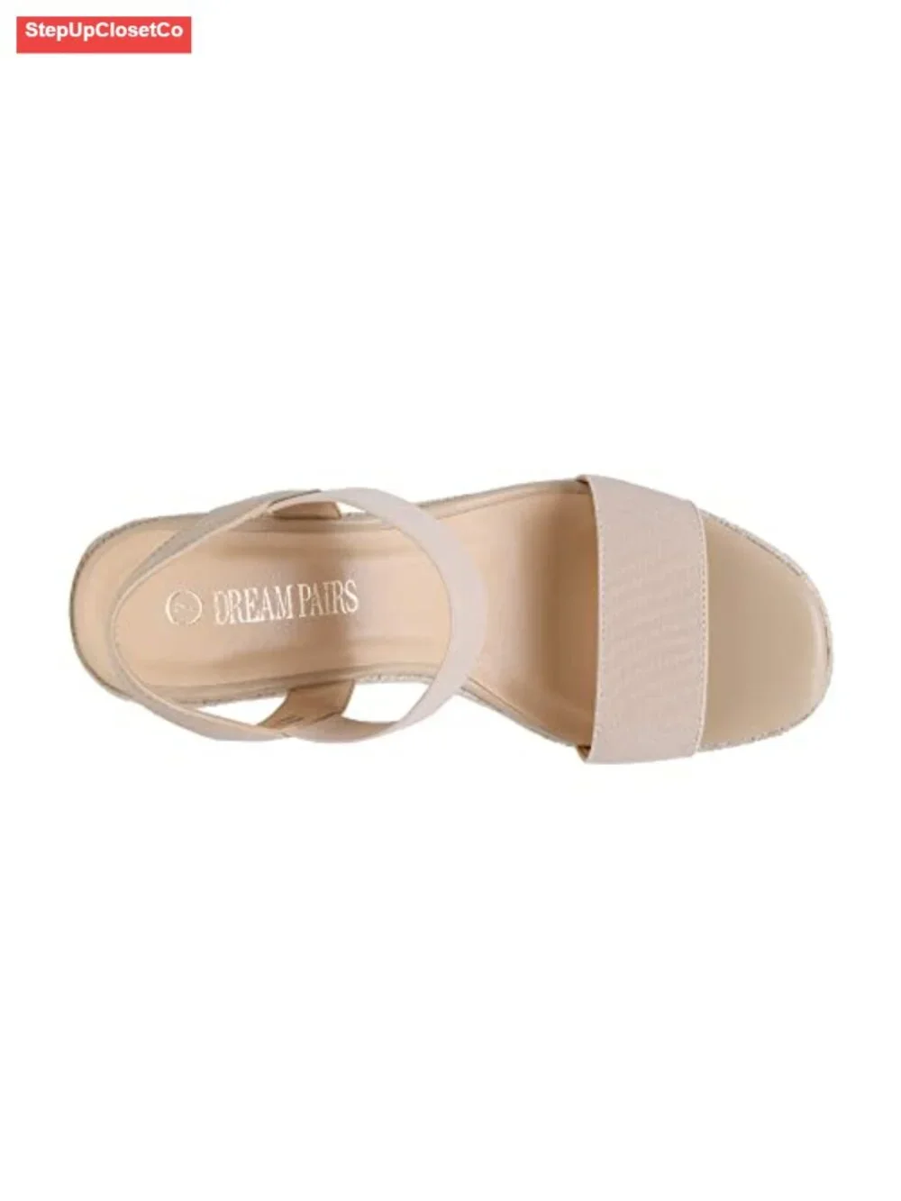 Espadrille Platform Wedge Sandals with Elastic Ankle Straps